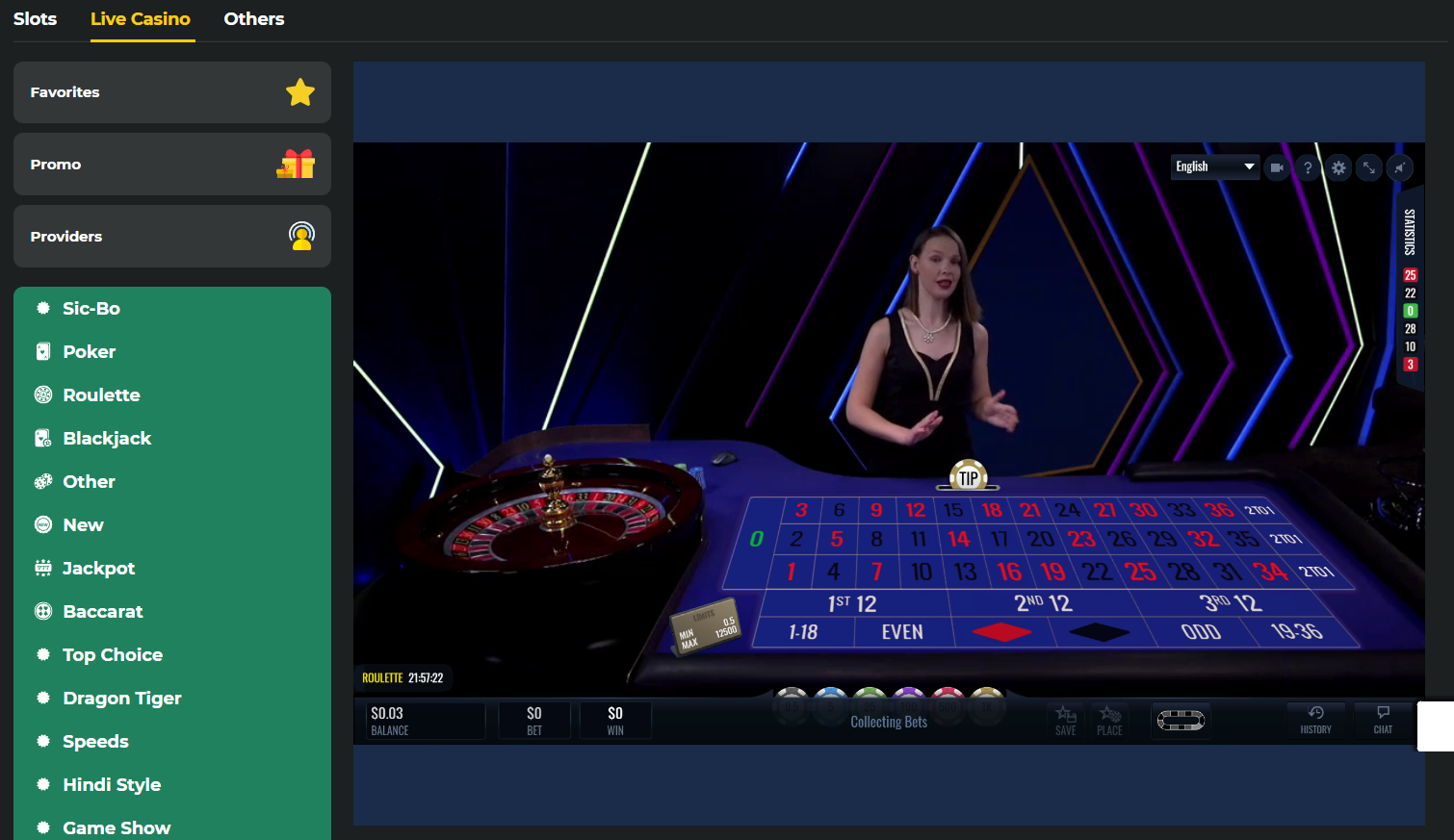 live casino betwinner